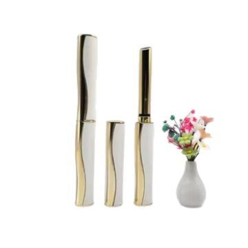 1.5g Slender Slant Tip Lipstick Tube, Two-tone Gold Silver Empty Lipstick Packaging