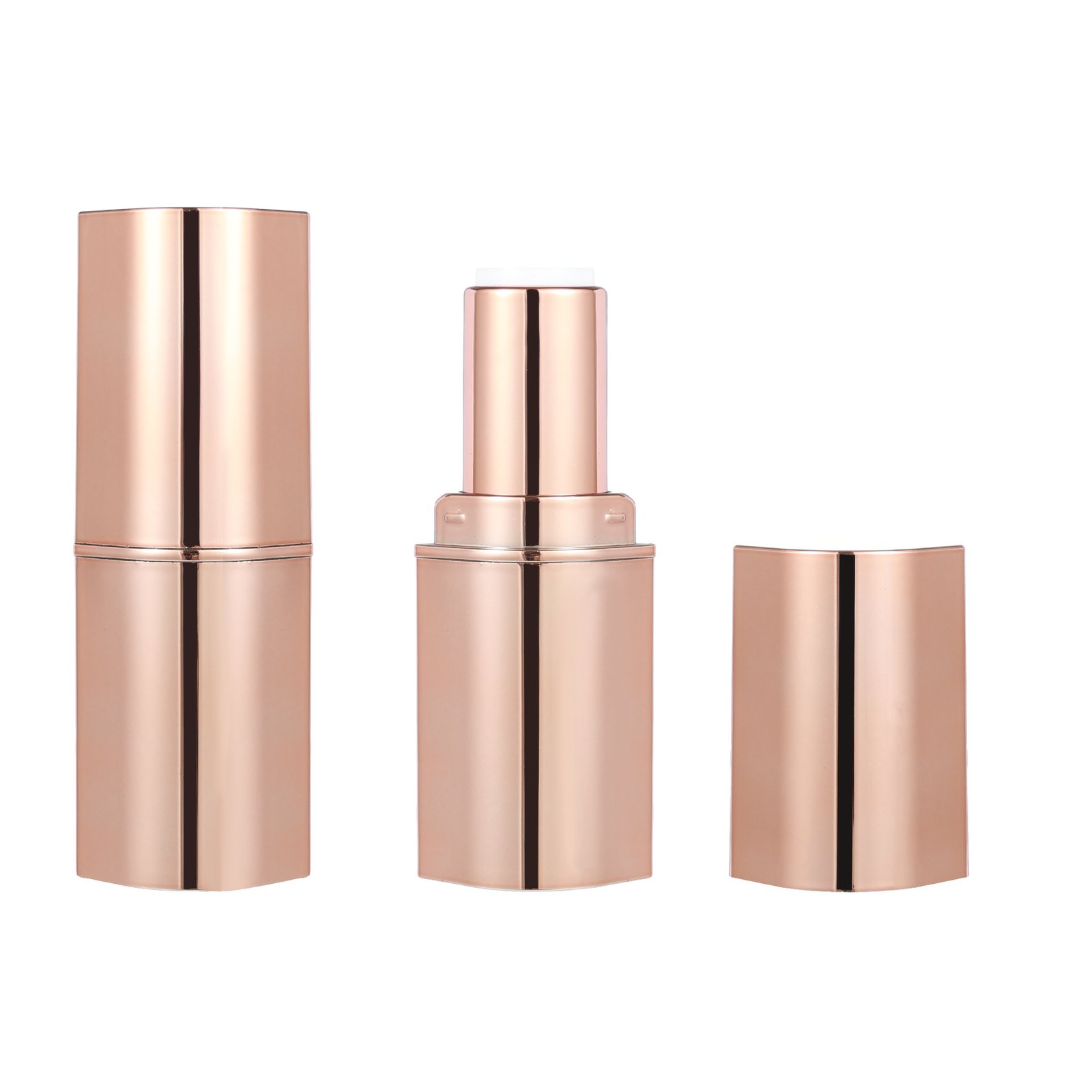 图片title文字 Custom Rose Gold Lipstick Tube 3.8g | Metallic Lip-Inspired Empty Lipstick Container Wholesale | Panpac