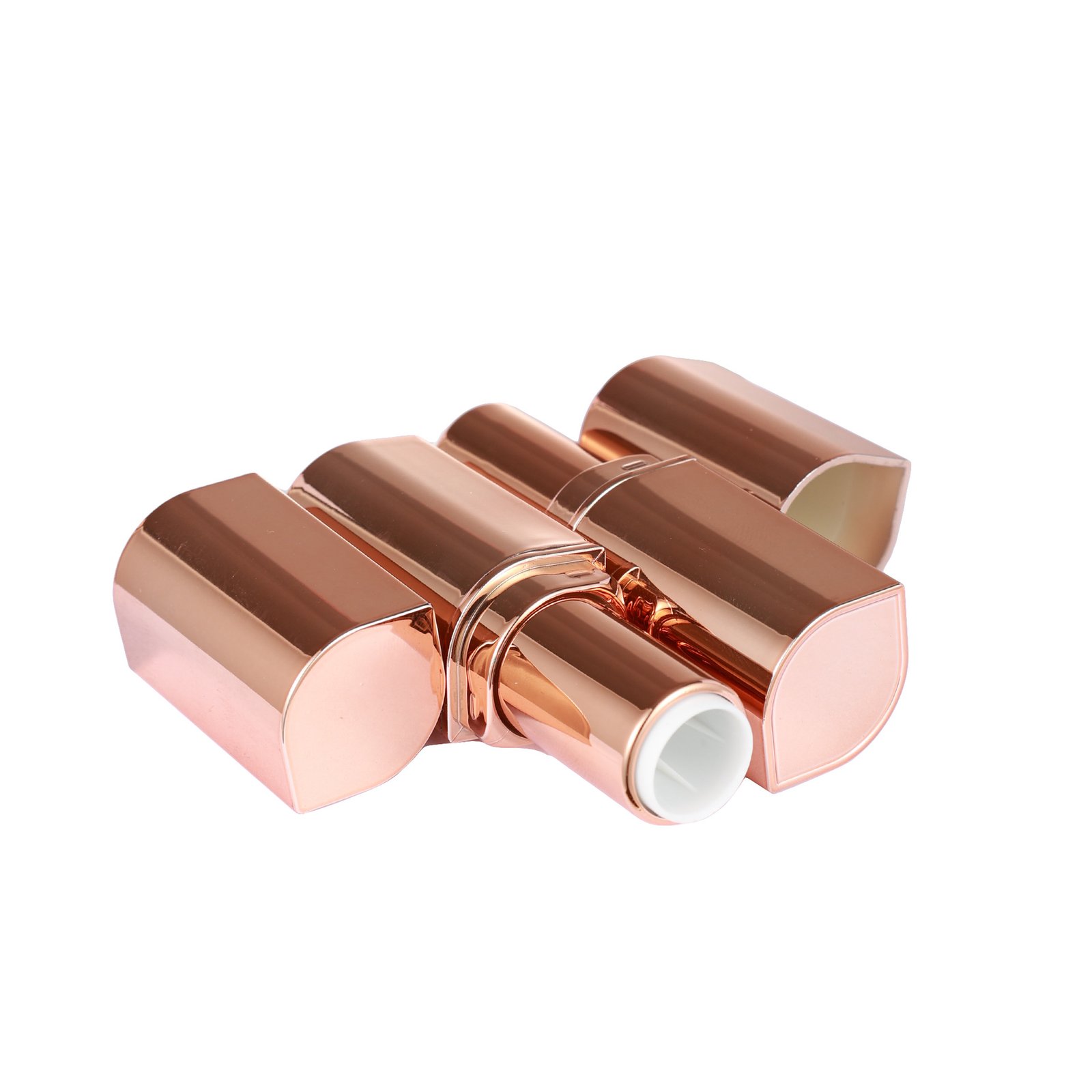 Custom Rose Gold Lipstick Tube 3.8g | Metallic Lip-Inspired Empty Lipstick Container Wholesale | Panpac