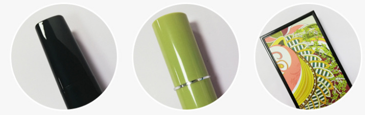 Custom Leather Wrapped Slim Lipstick Tube 0.8g | Thin Mini Lipstick Container with Gold Trim | Panpac