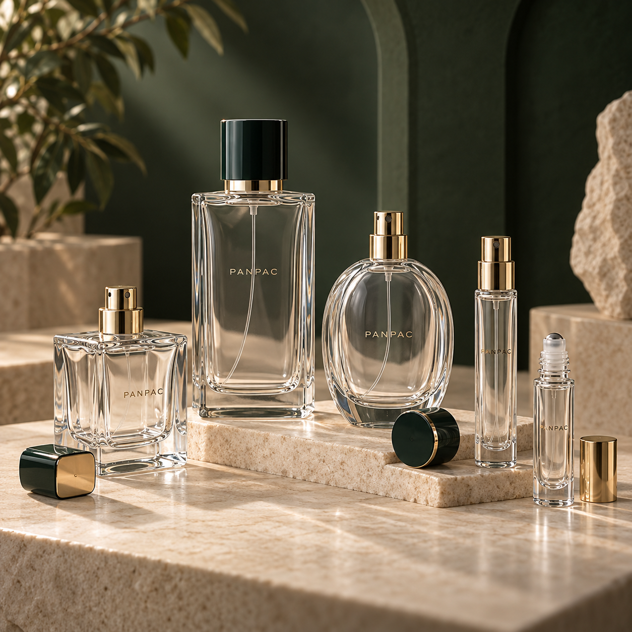 Custom glass perfume bottles and fragrance packaging