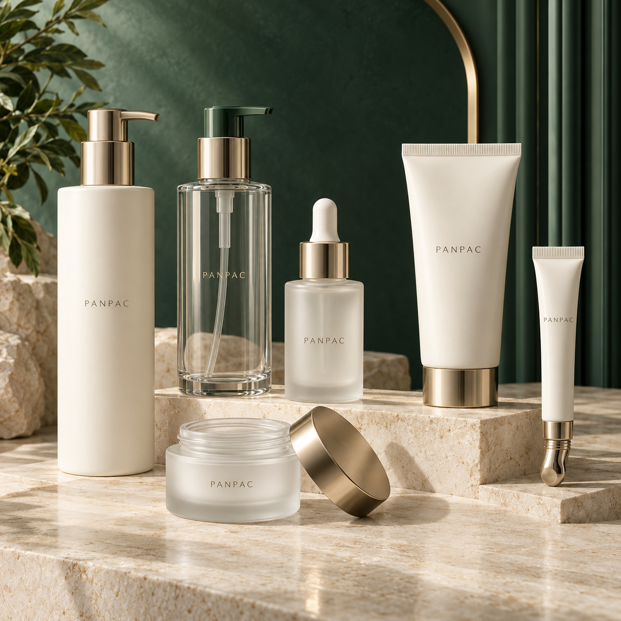 Custom personal care bottles jars pumps and cosmetic tubes